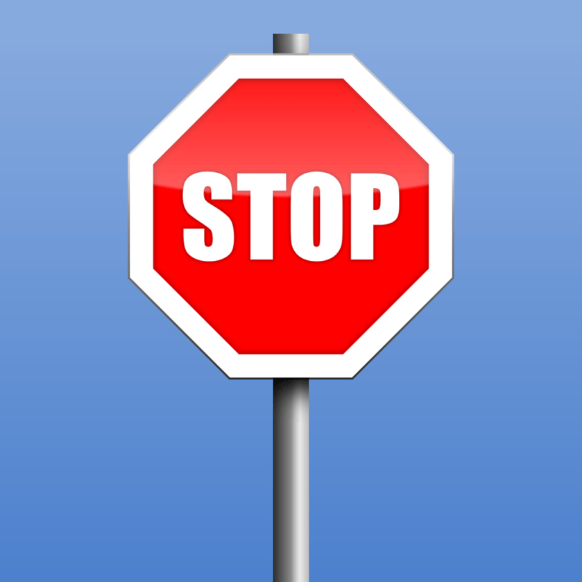 A crossing Stop sign.